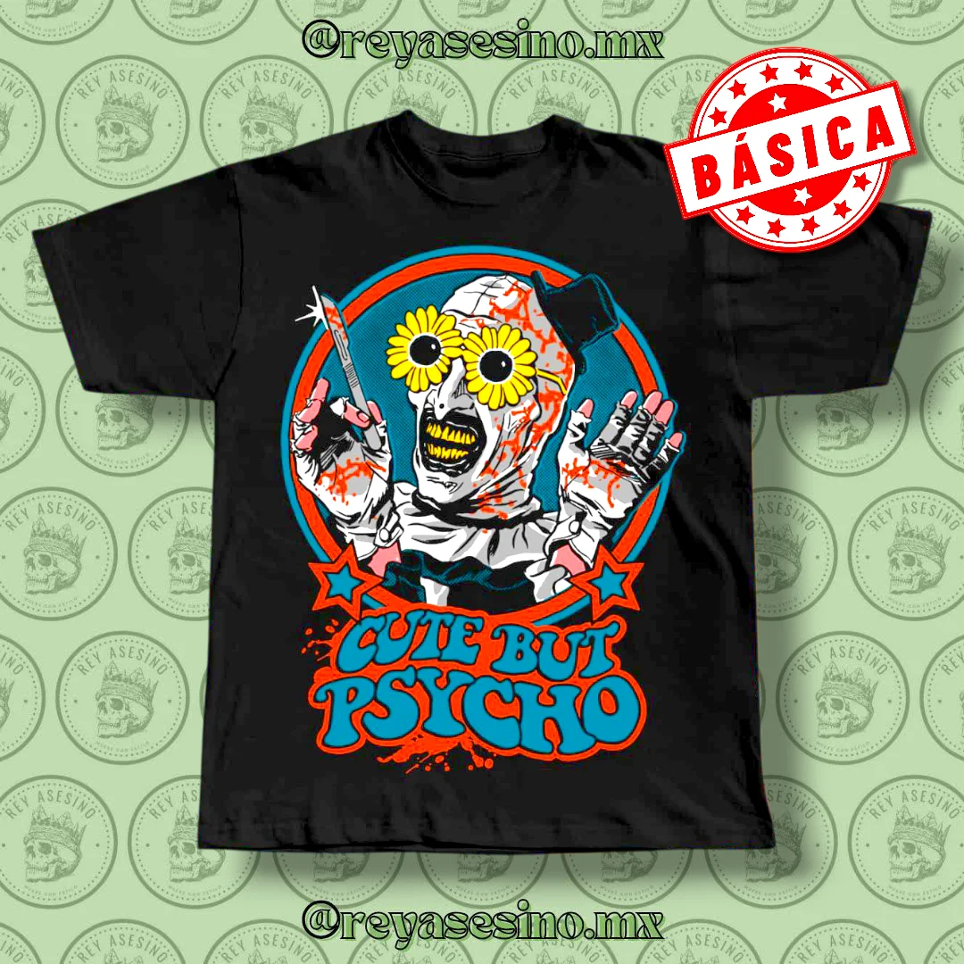 Playera con estilo Art Cute Buy Psycho 🩸 - Rey Asesino